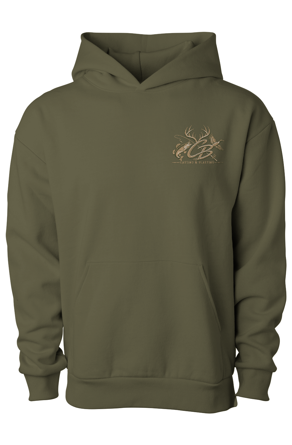 Simple CB Logo Hoodie Olive