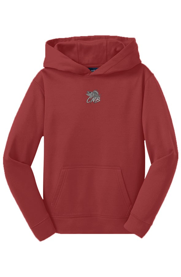 Deep Red- Women' Fleece Hooded Pullover
