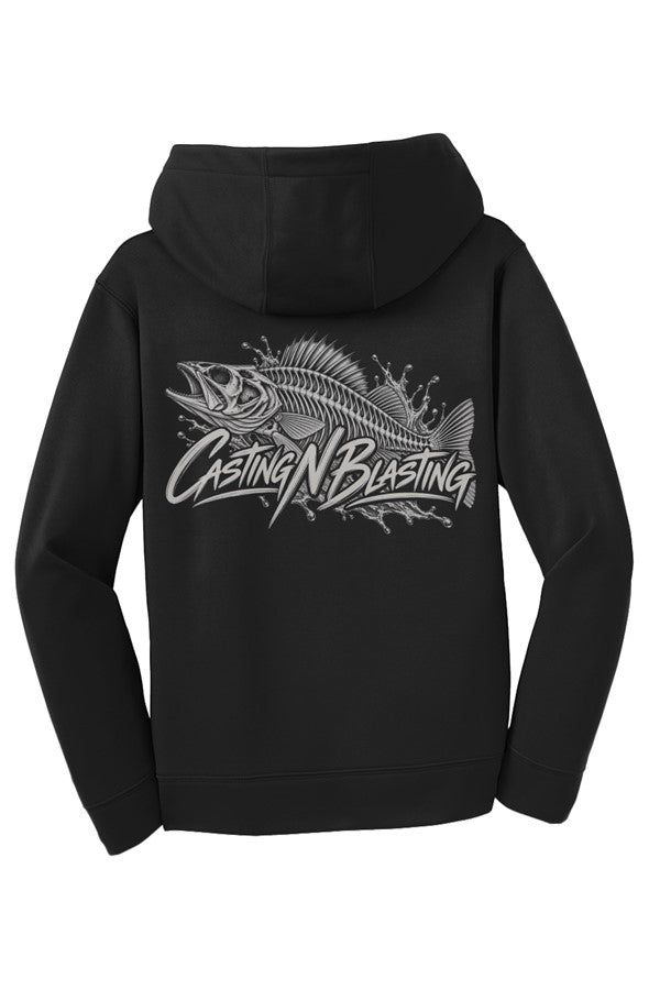 Black - Women' Fleece Hooded Pullover