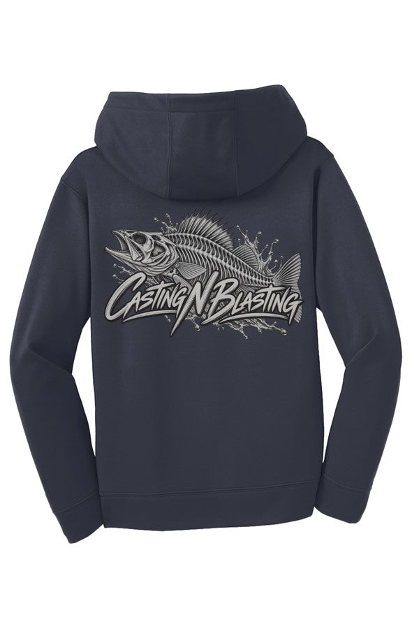 Navy - Women' Fleece Hooded Pullover