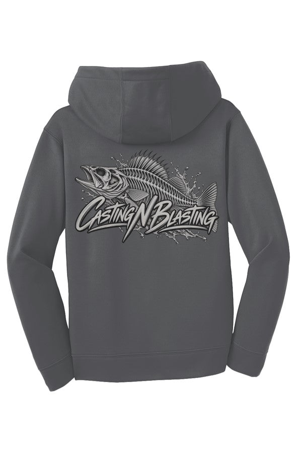 Dark Smoke Grey- Women' Fleece Hooded Pullover